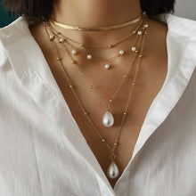 Load image into Gallery viewer, Bohemian Multi Layer Imitation Pearl Tassel Choker Necklace Collar Statement Pendant Necklace for Women Jewelry