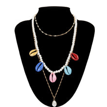 Carica l&#39;immagine nel visualizzatore di Gallery, Punk Multi Layered Pearl Choker Necklace Collar Statement Virgin Mary Coin Crystal Pendant Necklace Women Jewelry