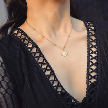 Load image into Gallery viewer, Constellation Carve Coin Pendant Necklace Simple Copper Leo Beads Clavicle Chain Necklace Sexy Couple Jewelry