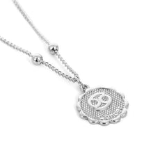 Load image into Gallery viewer, Constellation Carve Coin Pendant Necklace Simple Copper Leo Beads Clavicle Chain Necklace Sexy Couple Jewelry