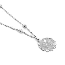 Load image into Gallery viewer, Constellation Carve Coin Pendant Necklace Simple Copper Leo Beads Clavicle Chain Necklace Sexy Couple Jewelry