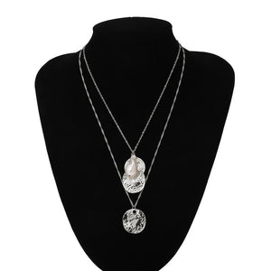 Punk Miami Cuban Choker Necklace Colar Hip Hop Big Thick Chunky Chain Fashion Queen Coin Pendant Necklace Women Jewelry