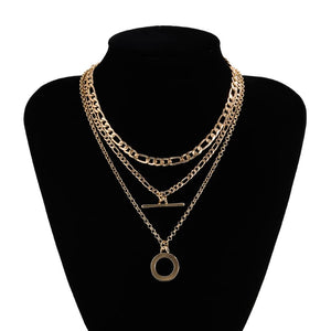 Punk Miami Cuban Choker Necklace Colar Hip Hop Big Thick Chunky Chain Fashion Queen Coin Pendant Necklace Women Jewelry