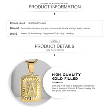 Carica l&#39;immagine nel visualizzatore di Gallery, Initial letter Pendant a b c Charm Gold Necklace for Women Men Cuban Link Chain Dropshipping GPM05C