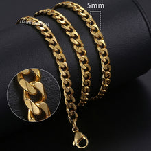 Carica l&#39;immagine nel visualizzatore di Gallery, Initial letter Pendant a b c Charm Gold Necklace for Women Men Cuban Link Chain Dropshipping GPM05C