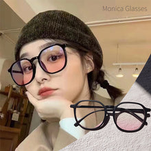 Load image into Gallery viewer, Ins Blush Glasses TR90 HD Anti-blue Light Flat Mirror Plain Full-frame Glasses Men and Women Trend Glasses gafas de sol