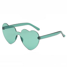 Load image into Gallery viewer, Ins Cute Love Heart Shaped Sunglasses Women Rimless Frame Tint Clear Lens Colorful Sunglasses Red Pink Yellow Shades In Summer