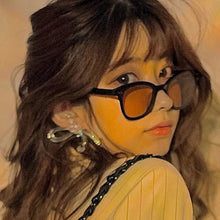 Load image into Gallery viewer, Ins Black Yellow Square style Vintage Sunglasses Woman Retro Rivet Small Frame Male Sun Glasses Brand Designer Oculos