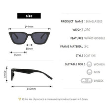 Load image into Gallery viewer, Ins Popular Small Cat Eye Sunglasses Women Men 2023 Vintage Brand Female  Women's Sun Glasses Shades UV400 Eyewear