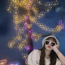Load image into Gallery viewer, Ins Style Love Heart Shaped Sunglasses Women Cat Eye Heart Effect Night Sun Glasses Light Eyewear UV400 Lentes De Sol Femme