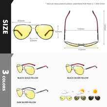 Load image into Gallery viewer, Intelligent Aviation Photochromic Polarized Sunglasses For Men Day Night Vision Driving Sun Glasses Women zonnebril heren UV400