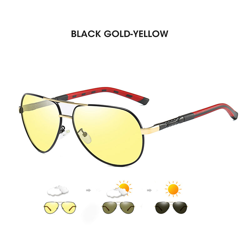 Intelligent Aviation Photochromic Polarized Sunglasses For Men Day Night Vision Driving Sun Glasses Women zonnebril heren UV400