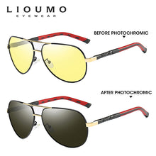 Load image into Gallery viewer, Intelligent Aviation Photochromic Polarized Sunglasses For Men Day Night Vision Driving Sun Glasses Women zonnebril heren UV400