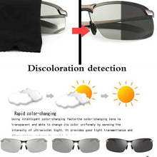 Load image into Gallery viewer, Intelligent Photochromic Sunglasses  Male Polarized Day and Night Driving Antiglare Night Vision Glasses driving