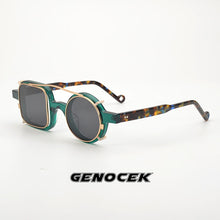 Load image into Gallery viewer, Iron Man  Vintage Acetate 2 In 1 Clip On Glasses Frame Men Women Prescription Optical Myopia Eyeglasses Frame Eyewear