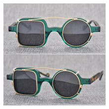 Load image into Gallery viewer, Iron Man  Vintage Acetate 2 In 1 Clip On Glasses Frame Men Women Prescription Optical Myopia Eyeglasses Frame Eyewear