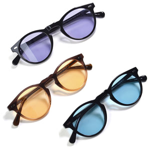 Iron Man Robert Downey. Jr Sunglasses Purple Lens Vintage Round Sun Glasses for Men UV Protection Polarized Driving Shades Women
