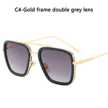 Load image into Gallery viewer, Iron Man Tony Stark Sunglasses Square Sunglasses  Brand Designer Glasses Retro Vintage Robert Downey JR Eyeglasses UV400