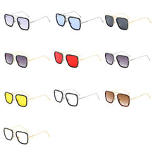 Load image into Gallery viewer, Iron Man Tony Stark Sunglasses Square Sunglasses  Brand Designer Glasses Retro Vintage Robert Downey JR Eyeglasses UV400