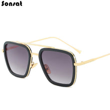 Load image into Gallery viewer, Iron Man Tony Stark Sunglasses Square Sunglasses  Brand Designer Glasses Retro Vintage Robert Downey JR Eyeglasses UV400