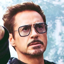 Load image into Gallery viewer, Iron Man Tony Stark Sunglasses Square Sunglasses Men Brand Designer 2023 Glasses Retro Robert Downey JR Eyeglasses UV400