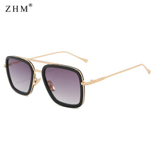 Load image into Gallery viewer, Iron Man Tony Stark Sunglasses Square Sunglasses Men Brand Designer 2023 Glasses Retro Robert Downey JR Eyeglasses UV400