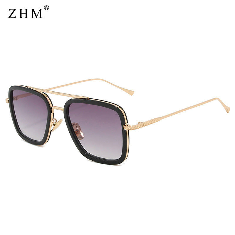 Iron Man Tony Stark Sunglasses Square Sunglasses Men Brand Designer 2023 Glasses Retro Robert Downey JR Eyeglasses UV400