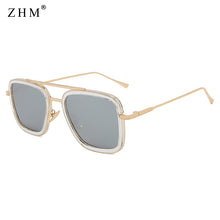 Load image into Gallery viewer, Iron Man Tony Stark Sunglasses Square Sunglasses Men Brand Designer 2023 Glasses Retro Robert Downey JR Eyeglasses UV400