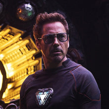 Carica l&#39;immagine nel visualizzatore di Gallery, Iron Man occhiali da sole in titanio puro uomo occhiali da vista quadrati in acetato Pilot Double Bridge Edith donna Occhiali da sole