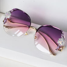 Load image into Gallery viewer, Irregular Rimless  Sunglasses Women Brand Designer Bling Rhinestone Sun Glasses Vintage Shades Gafas De Sol