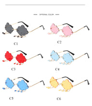 Carica l&#39;immagine nel visualizzatore di Gallery, Irregular Frameless Sunglasses Women Gradient Alloy Frame Brand Glasses Designer Clouds Female Shades
