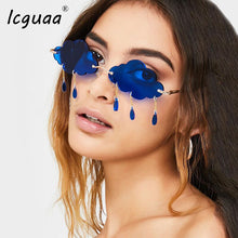 Carica l&#39;immagine nel visualizzatore di Gallery, Irregular Frameless Sunglasses Women Gradient Alloy Frame Brand Glasses Designer Clouds Female Shades