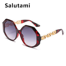 Carica l&#39;immagine nel visualizzatore di Gallery, Irregular Polygon Square Sunglasses For Women 2023  Brand Black White Gradient Sun Glasses Female Alloy Hollow Leg Shades