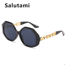Carica l&#39;immagine nel visualizzatore di Gallery, Irregular Polygon Square Sunglasses For Women 2023  Brand Black White Gradient Sun Glasses Female Alloy Hollow Leg Shades