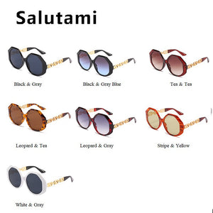 Irregular Polygon Square Sunglasses For Women 2023  Brand Black White Gradient Sun Glasses Female Alloy Hollow Leg Shades