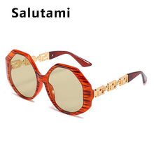 Carica l&#39;immagine nel visualizzatore di Gallery, Irregular Polygon Square Sunglasses For Women 2023  Brand Black White Gradient Sun Glasses Female Alloy Hollow Leg Shades