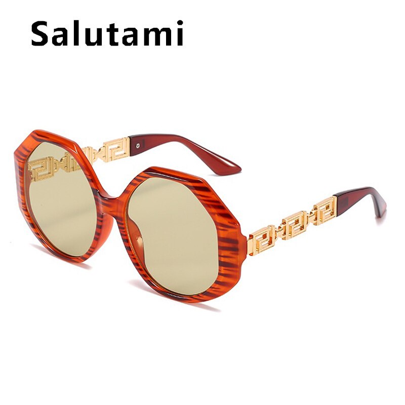 Irregular Polygon Square Sunglasses For Women 2023  Brand Black White Gradient Sun Glasses Female Alloy Hollow Leg Shades