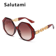 Carica l&#39;immagine nel visualizzatore di Gallery, Irregular Polygon Square Sunglasses For Women 2023  Brand Black White Gradient Sun Glasses Female Alloy Hollow Leg Shades