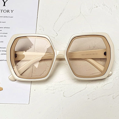 Irregular Polygon Square Sunglasses For Women Gradient Beige Black Sun Glasses Men Vintage Oversized Shadesd Leopard