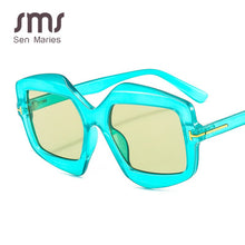 Load image into Gallery viewer, Irregular Polygon Square Sunglasses Women 2023 Gradient Beige Black Sun Glasses Men Vintage Oversized Shadesd Leopar