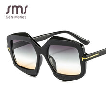 Load image into Gallery viewer, Irregular Polygon Square Sunglasses Women 2023 Gradient Beige Black Sun Glasses Men Vintage Oversized Shadesd Leopar