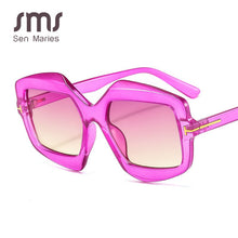 Load image into Gallery viewer, Irregular Polygon Square Sunglasses Women 2023 Gradient Beige Black Sun Glasses Men Vintage Oversized Shadesd Leopar