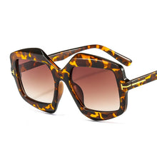 Load image into Gallery viewer, Irregular Polygon Square Sunglasses Women 2023 Gradient Beige Black Sun Glasses Men Vintage Oversized Shadesd Leopar