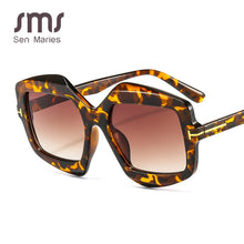 Load image into Gallery viewer, Irregular Polygon Square Sunglasses Women 2023 Gradient Beige Black Sun Glasses Men Vintage Oversized Shadesd Leopar