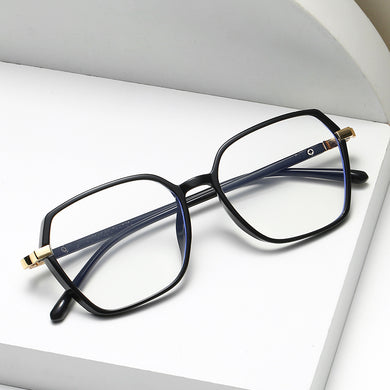 Occhiali quadrati irregolari Montatura per occhiali Occhiali poligonali Occhiali con lenti trasparenti Occhiali da vista anti-luce blu