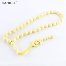 Carica l'immagine nel visualizzatore di Gallery, Islamic Chanting Copal Red Brown Bead Bracelet 33 Beads Tasbih Muslim Allah Beads Rosary Moon Star Sign Holid Gifts
