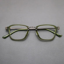 Load image into Gallery viewer, Italian Handmade Titanium Acetate Optical Glasses Frame Women Full Rim Square Myopia Eyeglasses Men&#39;s Personality Green Eyewear