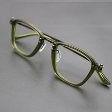 Load image into Gallery viewer, Italian Handmade Titanium Acetate Optical Glasses Frame Women Full Rim Square Myopia Eyeglasses Men&#39;s Personality Green Eyewear