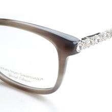 Load image into Gallery viewer, Italy Design Progressive Glasses Frames for Women Iconic Luxry Decorated with Famous Brand Crystals Flexible Hinge
