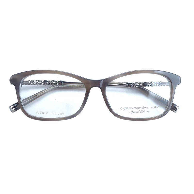 Italy Design Progressive Glasses Frames for Women Iconic Luxry Decorated with Famous Brand Crystals Flexible Hinge
